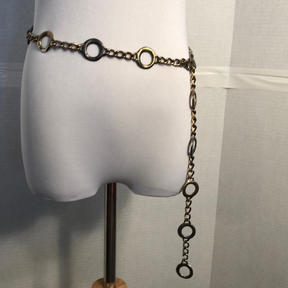 Adjustable Retro Goldtone Metal Chain Belt